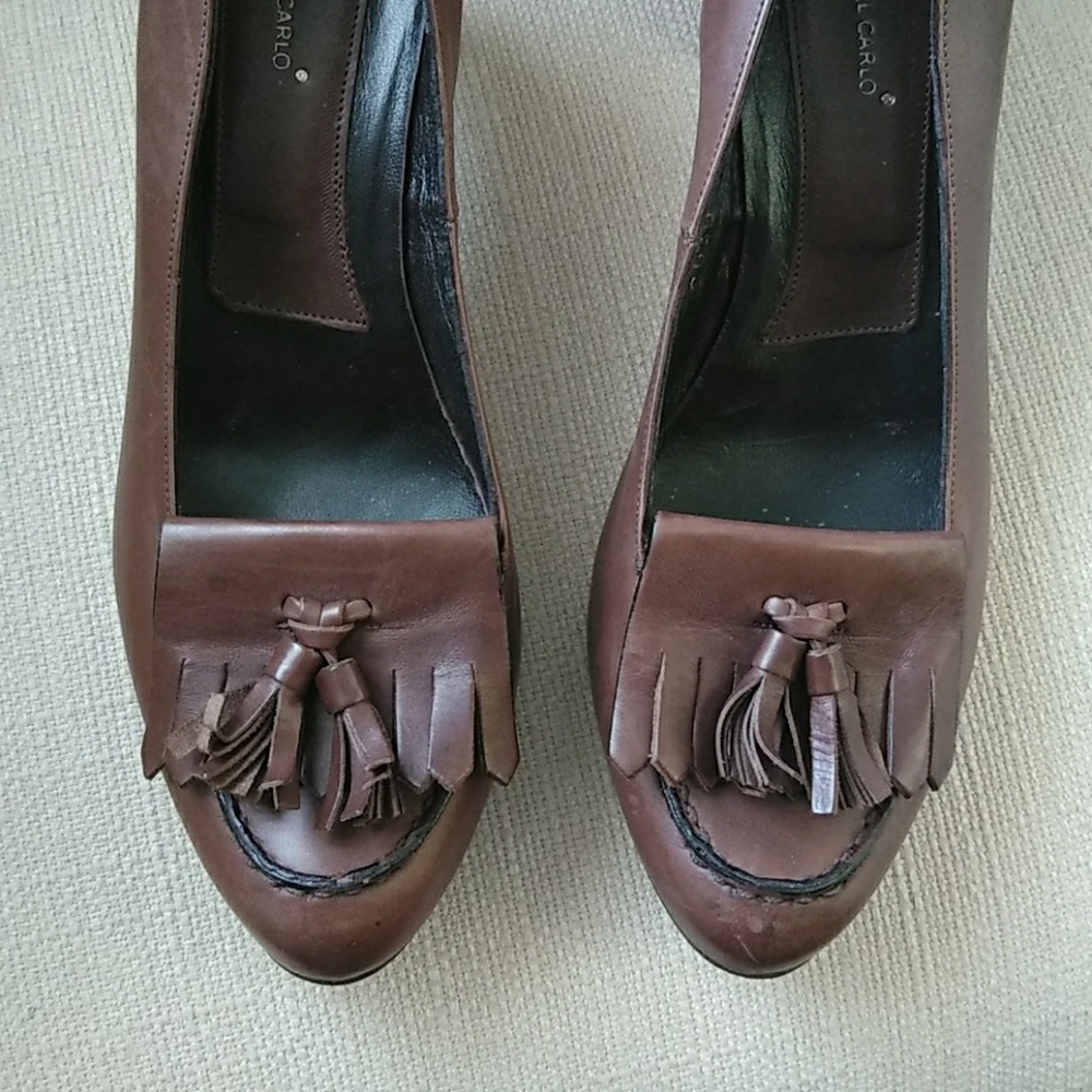 Roberto del Carlo brown leather shoe size 9